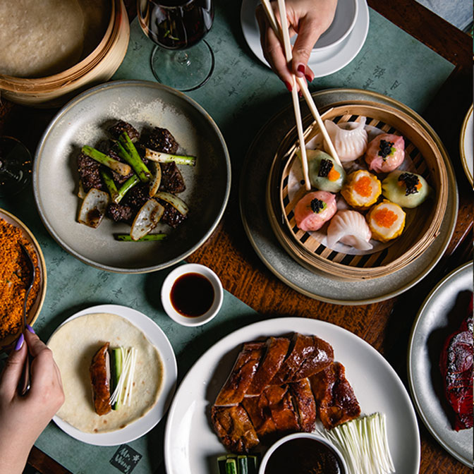 Dishes from the Mr Wong menu